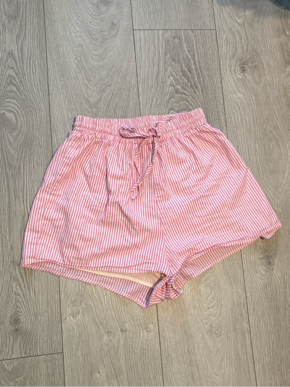 Princess Polly Pink & White Striped Drawstring Shorts